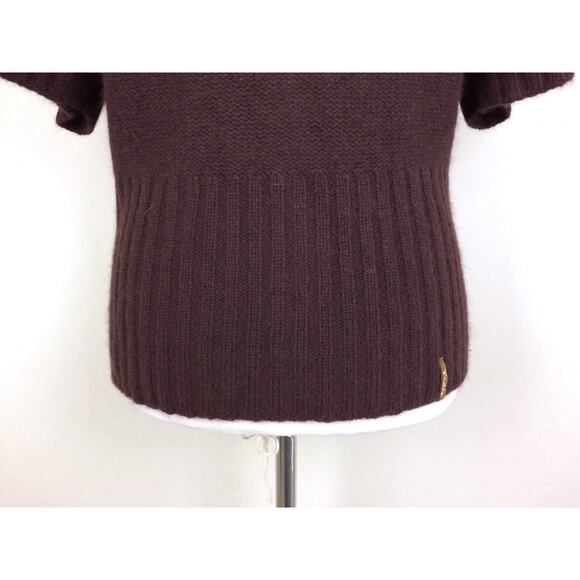 HTF Nobis Wool Angora Snap Cardigan Sweater Womens Size S Leaf Appliqué - Picture 7 of 10